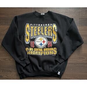 Rare 1994 Pittsburgh Steelers AFC Central Div. Champs Crewneck Sweatshirt Sz XL